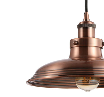 Bedford 11" Adjustable Iron Industrial Rustic LED Pendant - JONATHAN Y